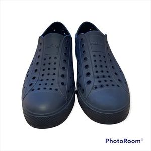 Native brand mens size 10 blue slip on shoes.